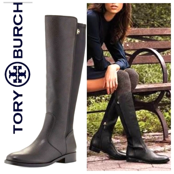 Tory Burch Shoes - Tory BurchTory Selden, Pebbled Leather riding boot size 9